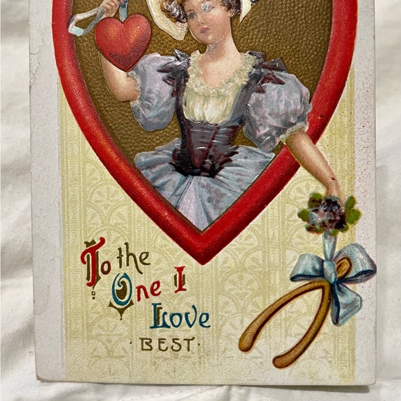Vintage Valentine’s Day postcard card. Made in England Valentine Paper Ephemera - Picture 5 of 12